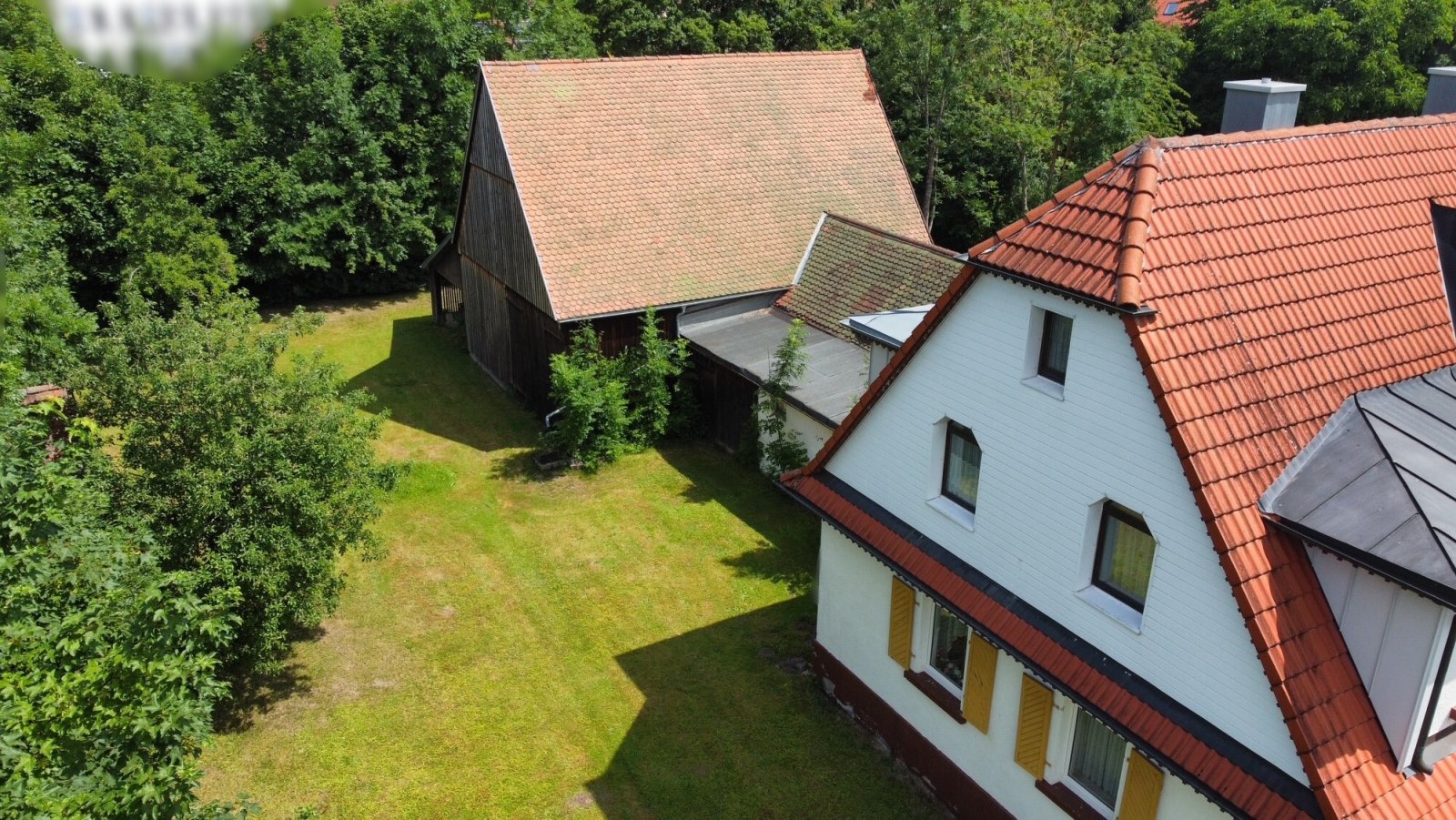 Idyll in der Ortsmitte - Zwei Häuser, sofort frei, großes Grundstück