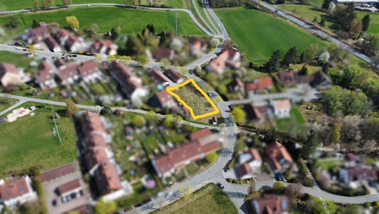 Luftbild markiert